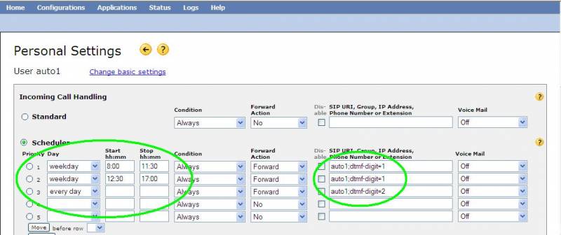 Passing time dependent intial digits to the auto attendant in 5.34