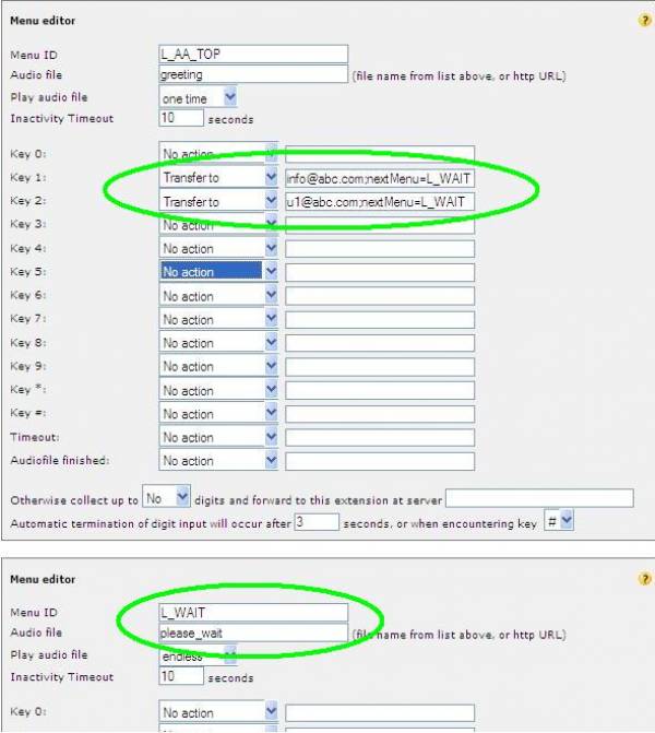 How to set up audio during auto attendant transfer in 5.34