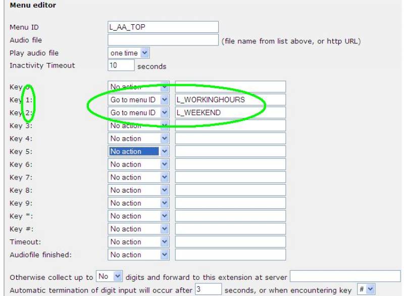 Entry menu processing inital digits form the scheduler in 5.34