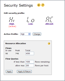 Security page in rel 5.31