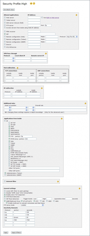 Security profile in rel 5.30