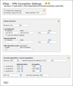 VPN Connection in rel 5.30