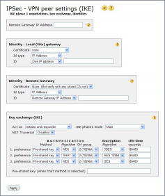 VPN peer in rel 5.30