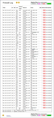 Firewall Log page in rel 5.30 Firewall Log page in rel 5.30