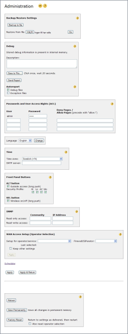Administration page in rel 5.30 Administration page in rel 5.30